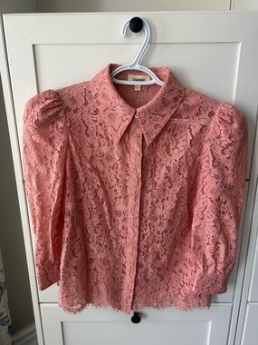 L'AGENCE Dusty Rose Lace Top